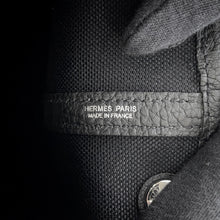 Load image into Gallery viewer, HERMES Garden Party Black Toile H Negonda Leather Size TPM
