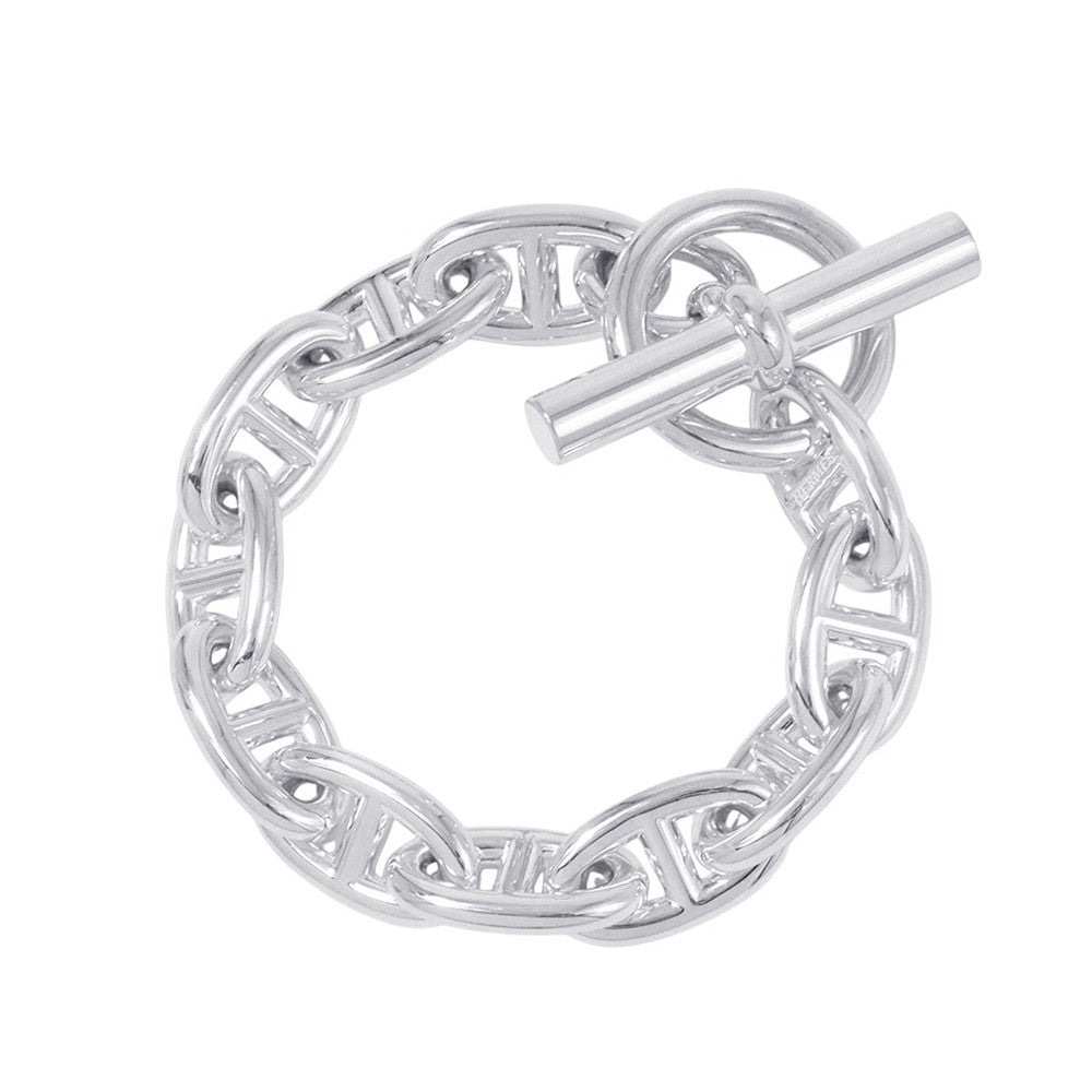 HERMES Chaine d'Ancre Bracelet 11 frames Size GM SV925