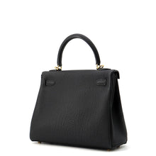 将图像加载到图库查看器中，HERMES Kelly Retourne Black Togo Leather Size 25
