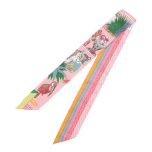 将图像加载到图库查看器中，HERMES Twilly &quot;Grand Theatre Nouveau&quot; Pink /Yellow/Multicolor Silk100%
