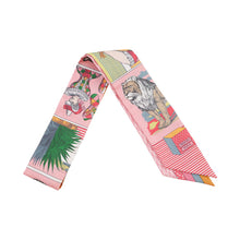 Load image into Gallery viewer, HERMES Twilly &quot;Grand Theatre Nouveau&quot; Pink /Yellow/Multicolor Silk100%
