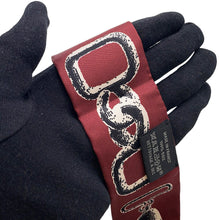 将图像加载到图库查看器中，HERMES Twilly &quot;Brid a Block/Poetic Catalog&quot; Orange Cui / Burgundy / Black Silk100%
