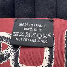 Load image into Gallery viewer, HERMES Twilly &quot;Brid a Block/Poetic Catalog&quot; Orange Cui / Burgundy / Black Silk100%
