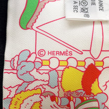 Load image into Gallery viewer, HERMES Twilly &quot;Pony Pit Stop&quot; White / Pink / Multicolor Silk100%
