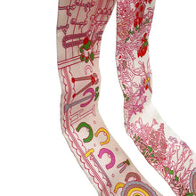 将图像加载到图库查看器中，HERMES Twilly &quot;Pony Pit Stop&quot; White/Pink/Multicolor Silk100%
