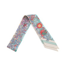 Load image into Gallery viewer, HERMES Twilly &quot;Pony Pit Stop&quot; Cream / Pink / Green Silk100%
