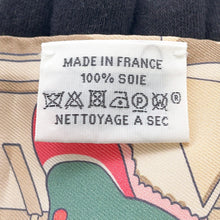 将图像加载到图库查看器中，HERMES Twilly &quot;Pony Pit Stop&quot; Cream / Pink / Green Silk100%
