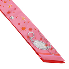 将图像加载到图库查看器中，HERMES Twilly &quot;C&#39;est la Fête&quot; Rose Bonbon/Orange/Red Silk100%
