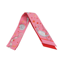 Load image into Gallery viewer, HERMES Twilly &quot;C&#39;est la Fête&quot; Rose Bonbon/Orange/Red Silk100%
