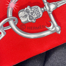 Load image into Gallery viewer, HERMES Twilly &quot;C&#39;est la Fête&quot; Rose Bonbon/Orange/Red Silk100%
