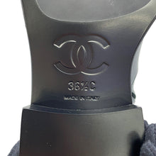 将图像加载到图库查看器中，CHANEL CC Logo short boots BlackG39170 Leather Size 36.5
