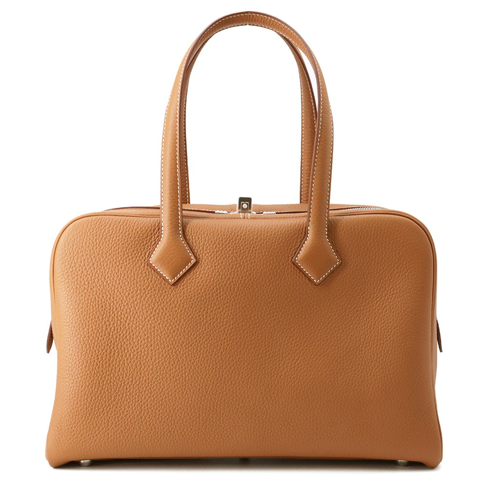 HERMES Victoria2 Gold Taurillon Clemence Size 35