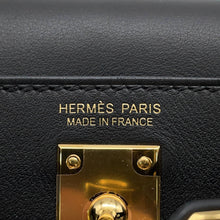 将图像加载到图库查看器中，HERMES Kelly Jump Black Swift Leather
