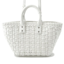 将图像加载到图库查看器中，BALENCIAGA Bistro 2WAYBag White671342 Patent Leather Size XS
