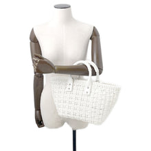 将图像加载到图库查看器中，BALENCIAGA Bistro 2WAYBag White671342 Patent Leather Size XS
