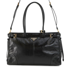 将图像加载到图库查看器中，PRADA Bonnie 2WAY Tote Bag Black1BA433 Calf Leather Size Large
