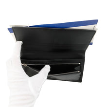 将图像加载到图库查看器中，BALENCIAGA Passport Bifold Wallet Long Clothes Black/Bordeaux787777 Leather/Paper
