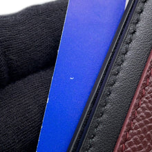 将图像加载到图库查看器中，BALENCIAGA Passport Bifold Wallet Long Clothes Black/Bordeaux787777 Leather/Paper
