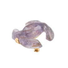 将图像加载到图库查看器中，CHANEL CC Logo Brooch Purple Metal Plastic
