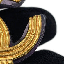 将图像加载到图库查看器中，CHANEL CC Logo Brooch Purple Metal Plastic
