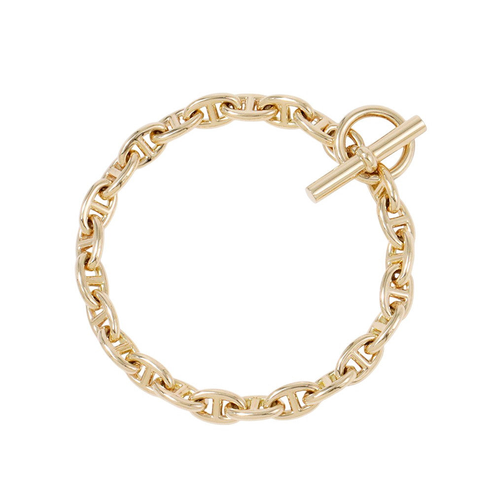 HERMES Chaine d'Ancre 24koma Bracelet Size TPM 18K Yellow Gold