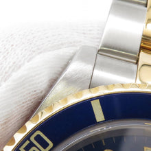 将图像加载到图库查看器中，ROLEX Submariner Date W40mm Stainless Steel K18YG Blue Dial16613
