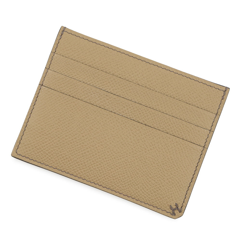 HERMES HSellier Card Case Poussiere/Toundra Epsom