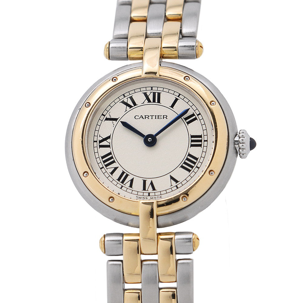 CARTIER PANTHERE Vendome SM 2 Row W23.5mm Stainless Steel YG Ivory Dial84084241