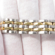 将图像加载到图库查看器中，CARTIER PANTHERE Vendome SM 2 Row W23.5mm Stainless Steel YG Ivory Dial84084241
