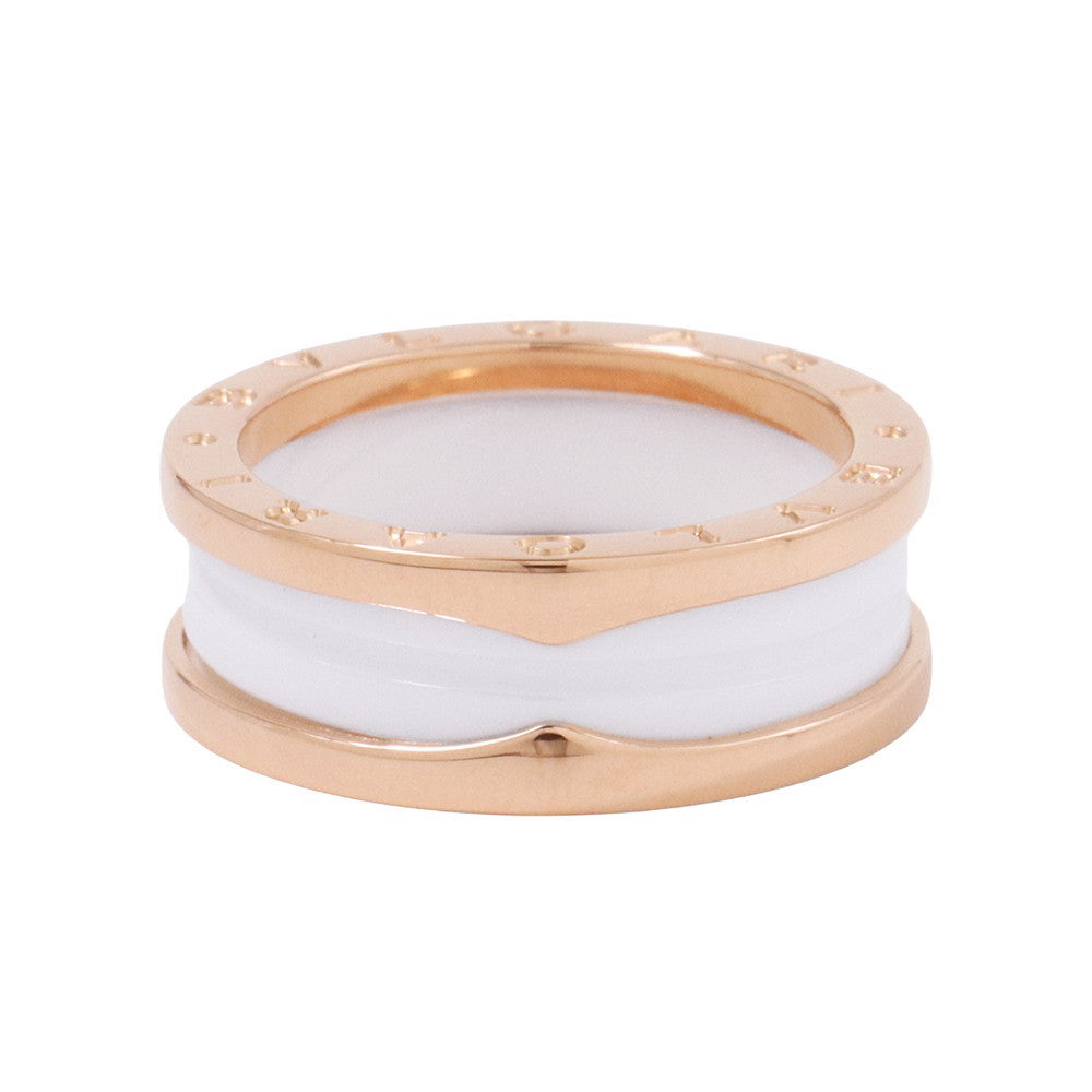 BVLGARI B.Zero1 Ring 2 bands Size 58/#18 K18PG Ceramic