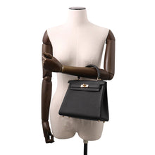 将图像加载到图库查看器中，HERMES Kelly Retourne sewing Black Togo Leather Size 25
