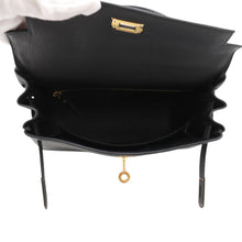将图像加载到图库查看器中，HERMES Kelly Retourne sewing Black Togo Leather Size 25
