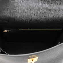 将图像加载到图库查看器中，HERMES Kelly Retourne sewing Black Togo Leather Size 25

