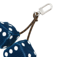 将图像加载到图库查看器中，LOUIS VUITTON Bag Charm・LV Lucky Dice BlueM03106 Velvet Monogram
