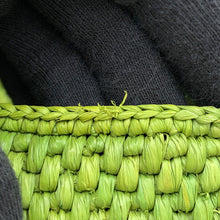 Load image into Gallery viewer, LOEWE Font Tote Bag GreenA685B59X01 Raffia Leather Size Small
