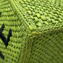 Load image into Gallery viewer, LOEWE Font Tote Bag GreenA685B59X01 Raffia Leather Size Small
