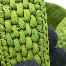 Load image into Gallery viewer, LOEWE Font Tote Bag GreenA685B59X01 Raffia Leather Size Small
