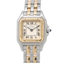 将图像加载到图库查看器中，CARTIER PANTHERE SM 2 Row W22mm Stainless Steel K18YG Ivory DialW25029B6
