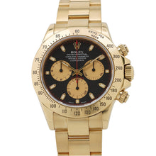 将图像加载到图库查看器中，ROLEX Cosmograph Daytona W40mm 18K Yellow Gold Black Dial116528
