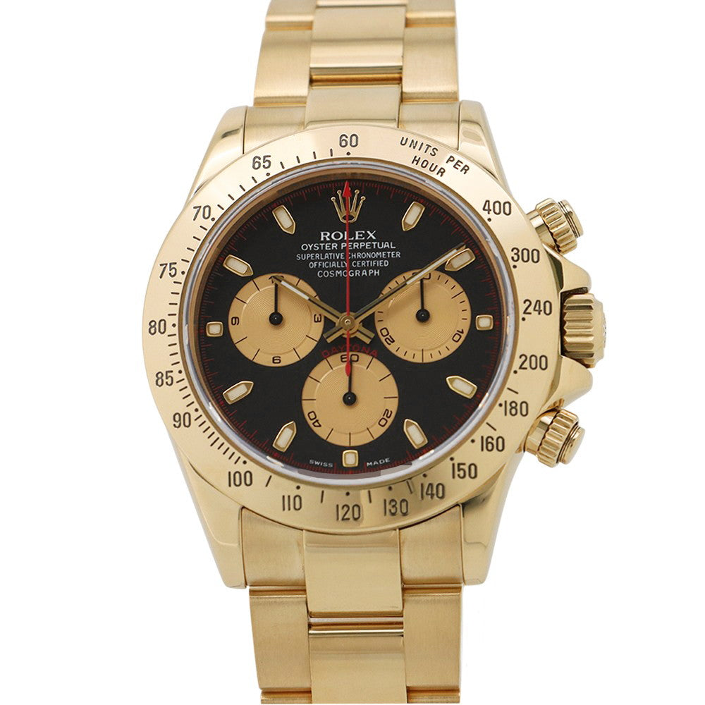 ROLEX Cosmograph Daytona W40mm 18K Yellow Gold Black Dial116528
