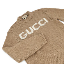 Load image into Gallery viewer, GUCCI Logo sweateater Size XS Camel761539 Wool 100%
