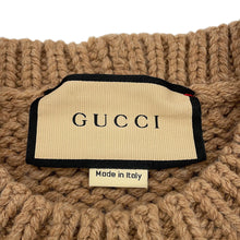 将图像加载到图库查看器中，GUCCI Logo sweateater Size XS Camel761539 Wool 100%
