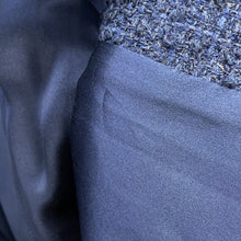 Load image into Gallery viewer, CHANEL Tweed long coat Size 36 NavyP73360 Wool 70% Acryl17% Viscose6%Cotton6% Polyamide1%

