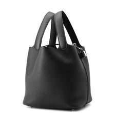 将图像加载到图库查看器中，HERMES Picotin Lock Black Taurillon Clemence Size MM
