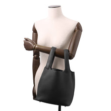 将图像加载到图库查看器中，HERMES Picotin Lock Black Taurillon Clemence Size MM
