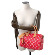 将图像加载到图库查看器中，LOUIS VUITTON Speedy P9 Bandouliere RedM24425 Calf Leather Monogram Size 25
