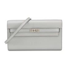 Load image into Gallery viewer, HERMES Kelly wallet long to go Argent Chevre Shamqila

