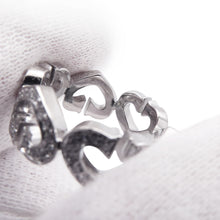 Load image into Gallery viewer, CARTIER C Heart Full Diamond Ring Size 49/#9B4043800/B4043849 18K White Gold
