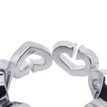 将图像加载到图库查看器中，CARTIER C Heart Full Diamond Ring Size 49/#9B4043800/B4043849 18K White Gold

