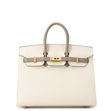 将图像加载到图库查看器中，HERMES Birkin Sellier SPO Craie/Gris Asphalt Epsom Size 25
